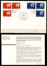 NP-Träger d. Jahr. 1907. Buchner, Laveran, Michelson, Kipling. FDC.Schweden 1967