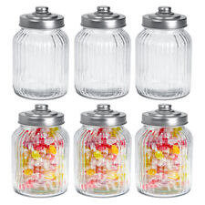 6 x Vorratsglas 1L Gewürz Glas Bonbonglas Bonboniere mit Deckel Vorrats Gläser