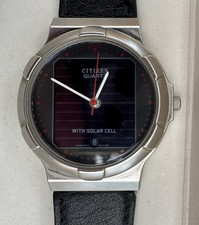 Rare Vintage CITIZEN SOLAR CELL  4110-571126 Y 31200622 Titanium 1980s Full Set