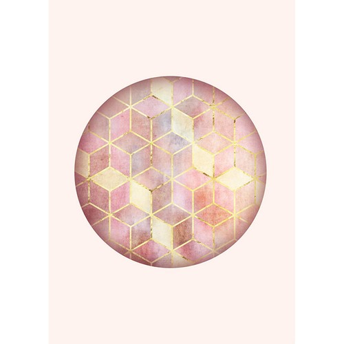 Wandbild mosaik circle rosso - rosso,