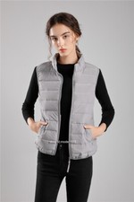 Weste Steppweste gesteppt Daunenweste Stehkragen Bodywarmer Ärmellos Jacke Damen