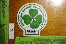 Alter Aufkleber Elektrogeräte Geschirrspüler MIELE Spruch Glücklich ist...