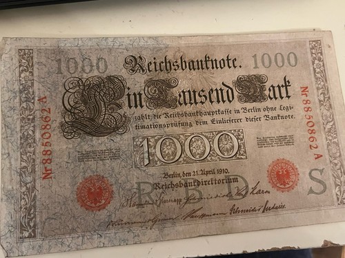 Reichsbanknote ein tausend - ein,