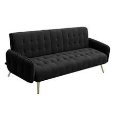 Schlafsofa Velvet Eris Sofa Zweisitzer mit klappbarer Mittelarmlehne HTI-Living