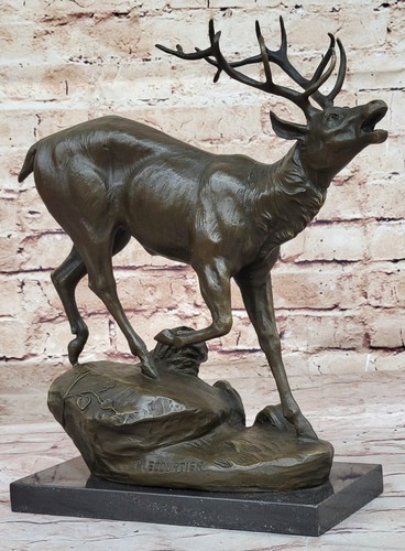 Bronze marmor statue hirsch - marmor,