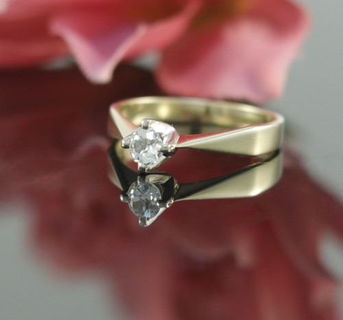 Solitär diamant ring 585er - solitär, in