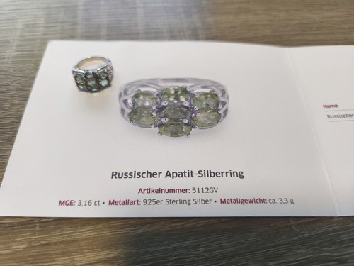 Russischer apatit ring - ring, 925