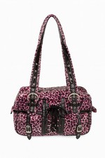 Modische Damen Handtasche Pink Leopard Plüsch Mode Accessoires Vintage Tasche