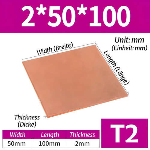 Kupferplatte 2mm 5mm 3mm - 2mm, 2,5mm