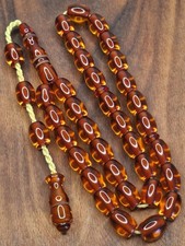 Ateş  Kehribar Tesbıh /Gebetskette /Rosary 11.5-8.5mm Günlük Çekim icin Mükemmel