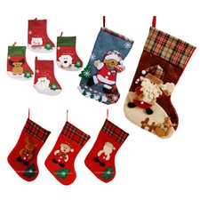 Nikolausstiefel S-XL Weihnachtssocke Weihnachtsstiefel Elch Schneemann Bär Deko