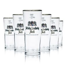 6x König Ludwig Bier Glas