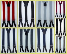 flotte Hosenträger mit Lederpatten zum knöpfen  für Forst-Schnittschutz Bundhose