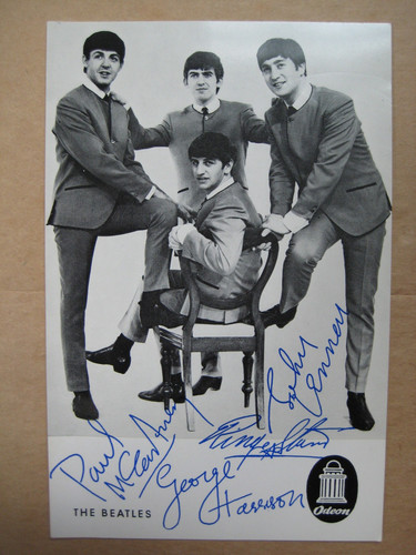 The beatles autogrammkarte - the,