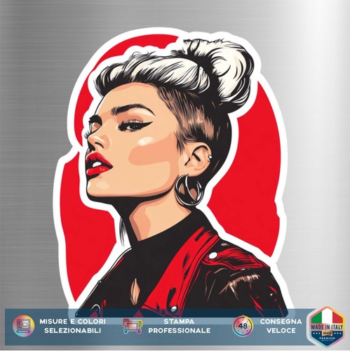 Rockabilly pin aufkleber - up,