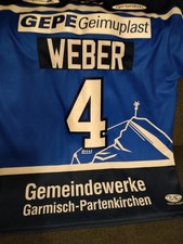 SC RIESSERSEE EISHOCKEY TRIKOT GAME WORN / Spieler: Marcus WEBER