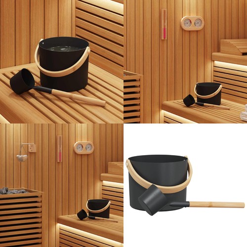 Sauna zubehör set schwarz - set,