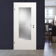 Glaseinsatz für Holztür Satinato mit Kristallrillenschliff LAR-973-S