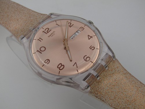 Swatch new gent pink glistar - new,