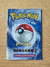 Pokemon Tcg Regelheft Regelbuch 1999 - DEUTSCH - VINTAGE - ALT