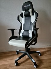 Schreibtischstuhl/ Bürostuhl/ Computerstuhl/ Gaming Stuhl, weiß/ schwarz