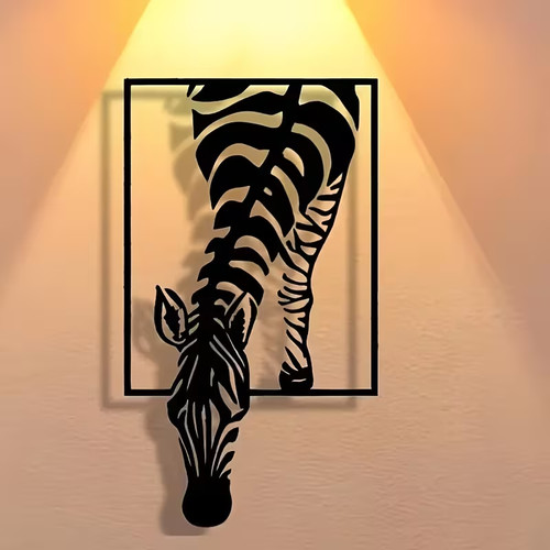 Modernes zebra metall wandbild - modernes,