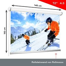72 Rolleinwand Beamerleinwand Beamer Heimkino Projektionsleinwand 4:3 145x110cm