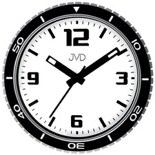JVD Wanduhr Armbanduhr-Design Quarz analog schwarz rund Ø 29 cm 