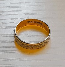 9ct yellow gold patterned - gold, band