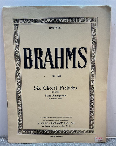 Brahms 122 sechs - -,
