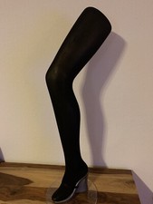 Falke Strumpfhose, S/M Schwarz Strass Naht Backseam semi blickdicht glänzend S/M