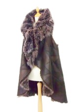 Oversized Weste aus echtem