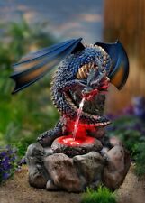 LED Brunnen Dragon Outdoor Höhe 49cm Metallflügel integrierte Wasserpumpe