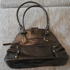 Borella Damenhandtasche Echtes Leder Schwarz