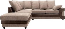 Ecksofa 5 Sitzer links braun &