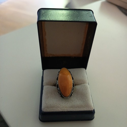 Bernstein ring silber 875 - ring,