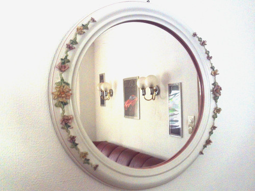 Wandspiegel mit rosen - wandspiegel,