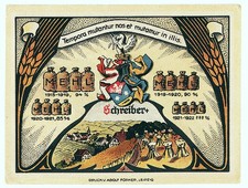 ?SIERSLEBEN ✵ Fa. Fritz Schreiber ✦ Mansfelder Geb.-Kreis ✵ 1 Mark NOTGELD