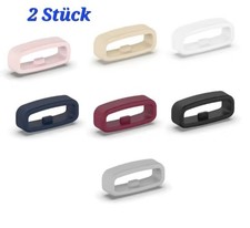 2× Uhrenarmband Schlaufen Keeper Ersatzschlaufen Silikon Grau/ Weiß/schwarz