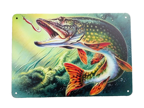 Blechschild fisch der - blechschild, an