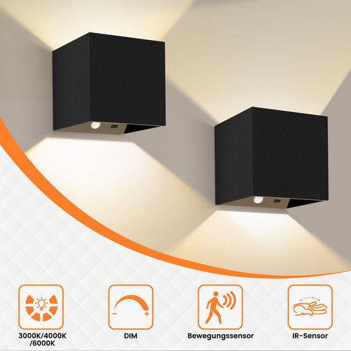 Cube wandleuchte cct up - cube,