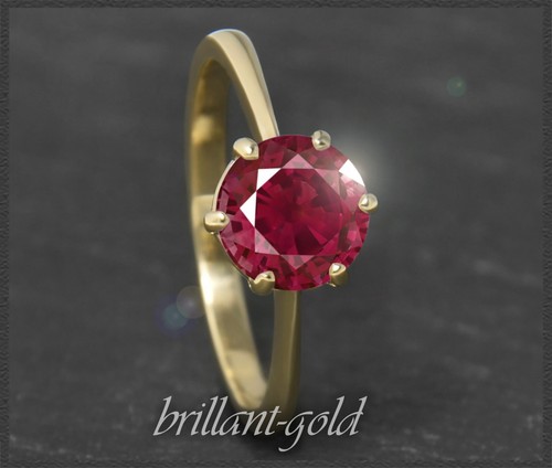 Gold ring aus 585 - gelbgold, mit