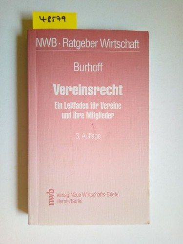 Vereinsrecht ein leitfaden - leitfaden, f
