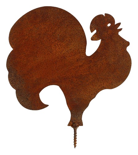 Rost gartenfigur hahn - hahn, zum