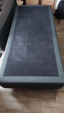 2x Polsterbett-Untergestell / Boxspring-Unterbau 90x200cm –Grau– mit Metallfüßen