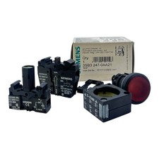 Siemens Leuchtdrucktaster rot 24V LED 1NO+1NC 3SB3247-0AA21 für Industrie