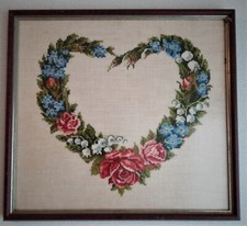 Kreuzstich Bild, Blumenkranz