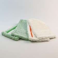 Jemako Set Bodenfaser weiß und grün Kurzflor 42 cm Nachtrocknen Feuchtwischen