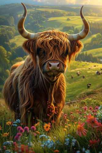 Highland kuh tier leinwand - kuh,