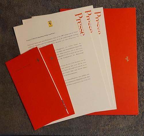 Ferrari pressemappe press - ferrari,